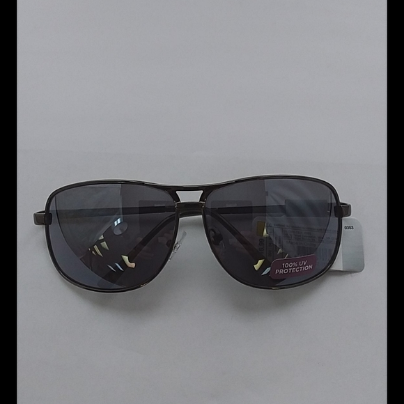 Men's Square Black Aviator Light Tinted Mirrored - Picture 2 of 6